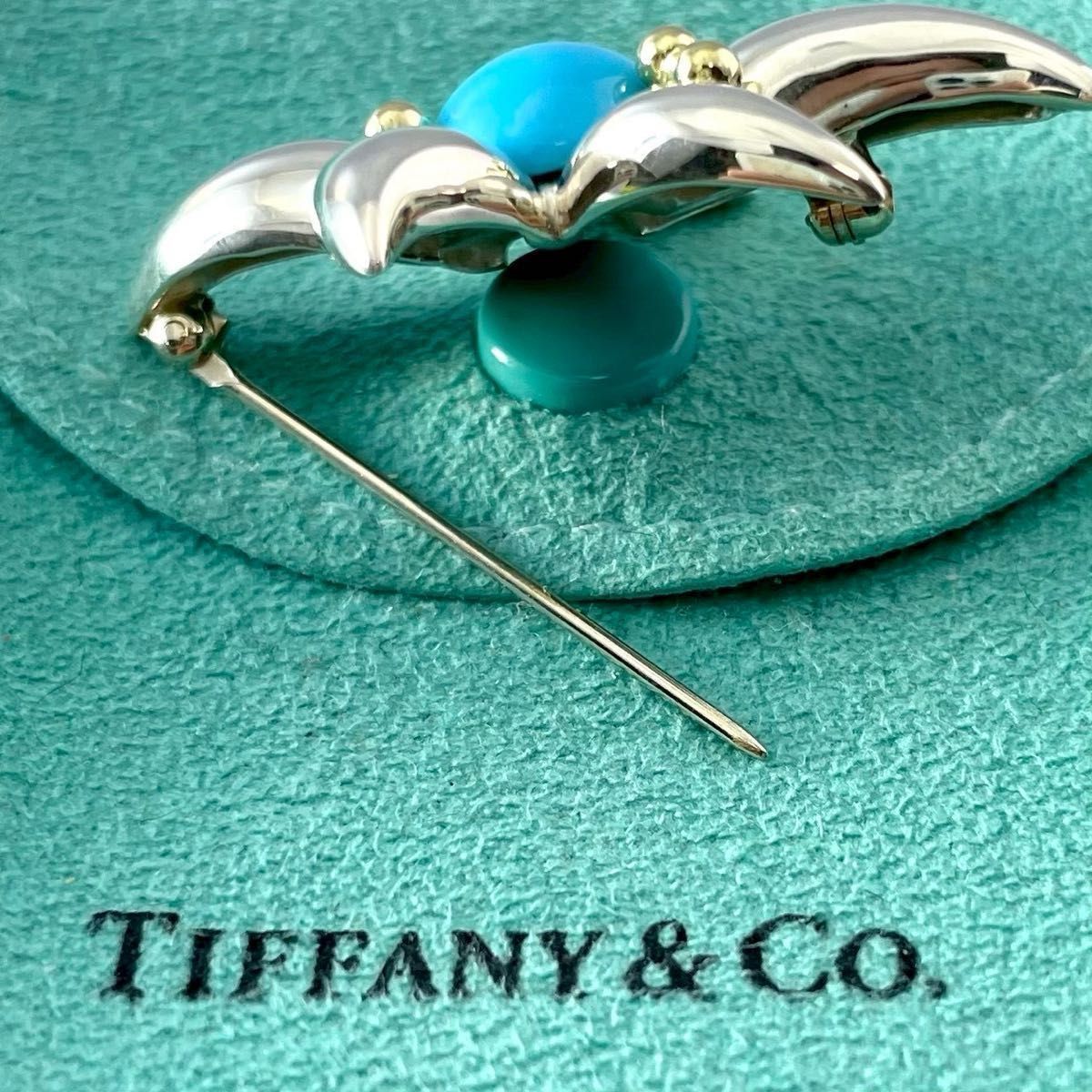 オールドティファニー 希少 ターコイズ スターフィッシュ ブローチ