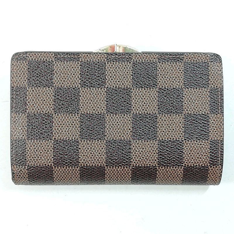 中古】LOUIS VUITTON ダミエ ポルトモネ・ビエヴェノワ N61664 がま口