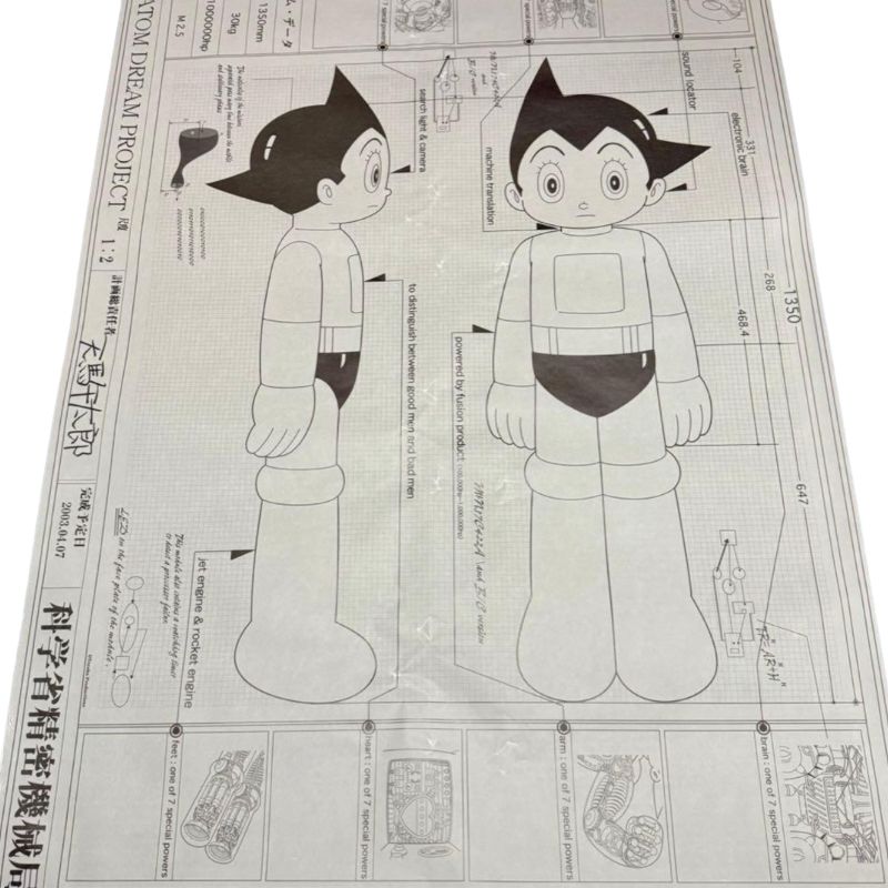 鉄腕アトム 設計図 ポスター ICチップ付 ATOM DREAM PROJECT 天馬午