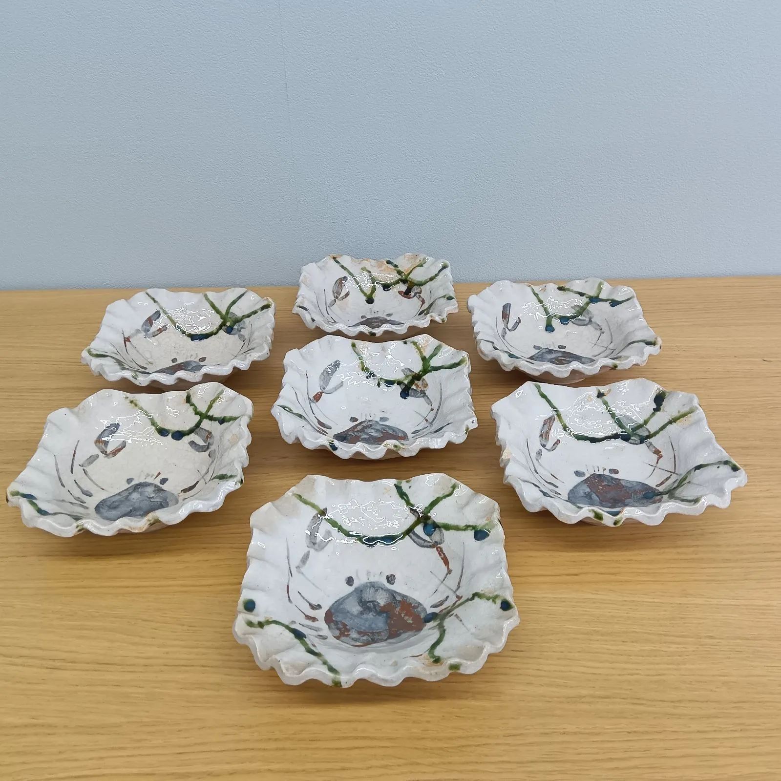 中垣連次作と思われます 銘「連」あり作家物 蟹絵鉢 7個 - メルカリ