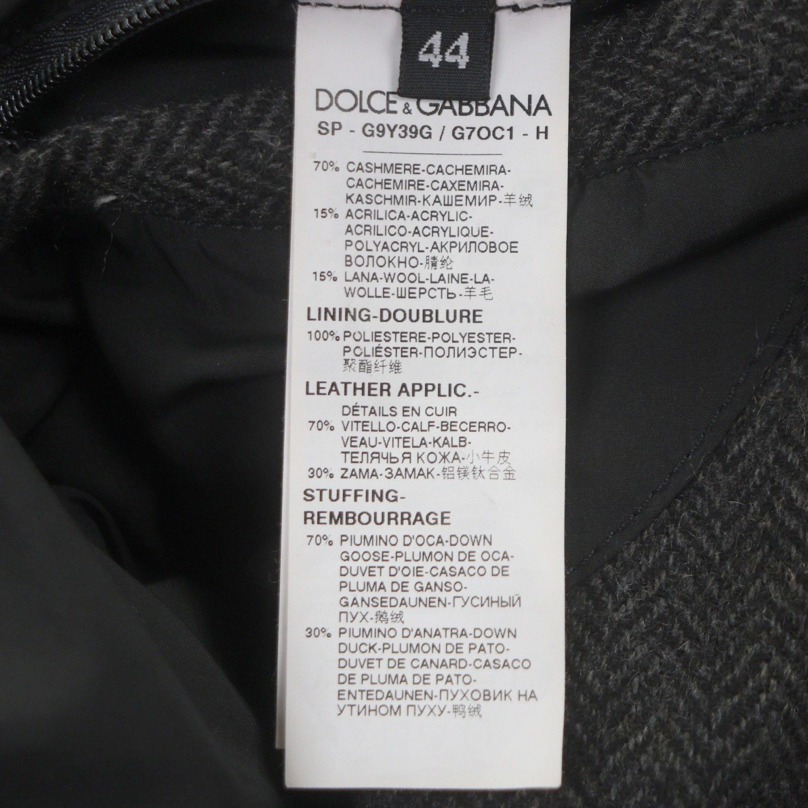 美品▽DOLCE&GABBANA ドルチェ＆ガッバーナ カシミヤ100% 黒タグ