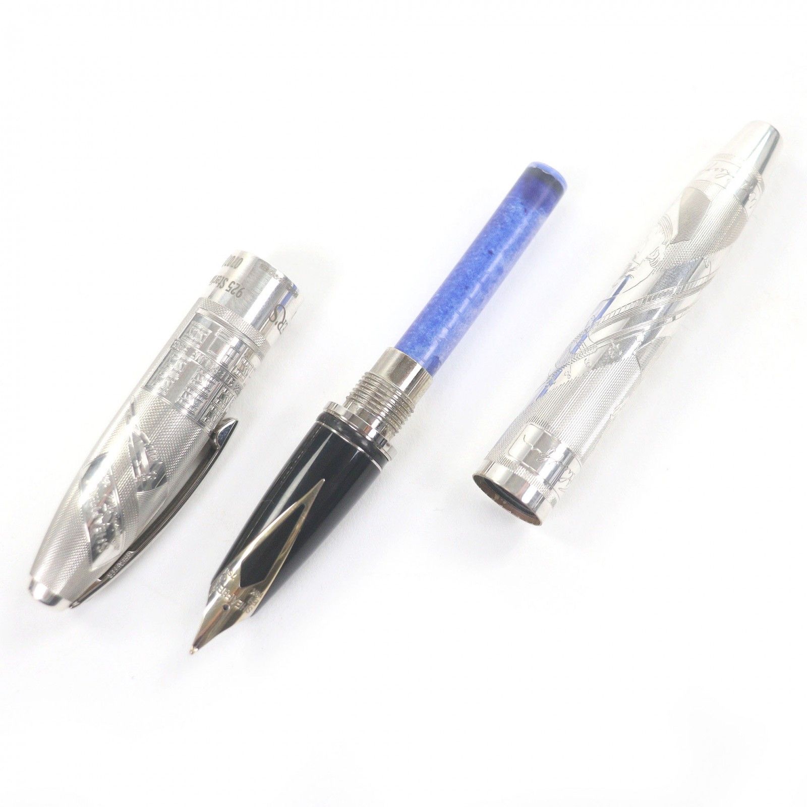 □ シェーファー ヴィンテージ レガシー ヘリテージ スペシャルエディション ヴィクトリア SV 925 ペン先18 K Mニブ 0707|1913 万年筆 シルバー メンズ 総重量38 g