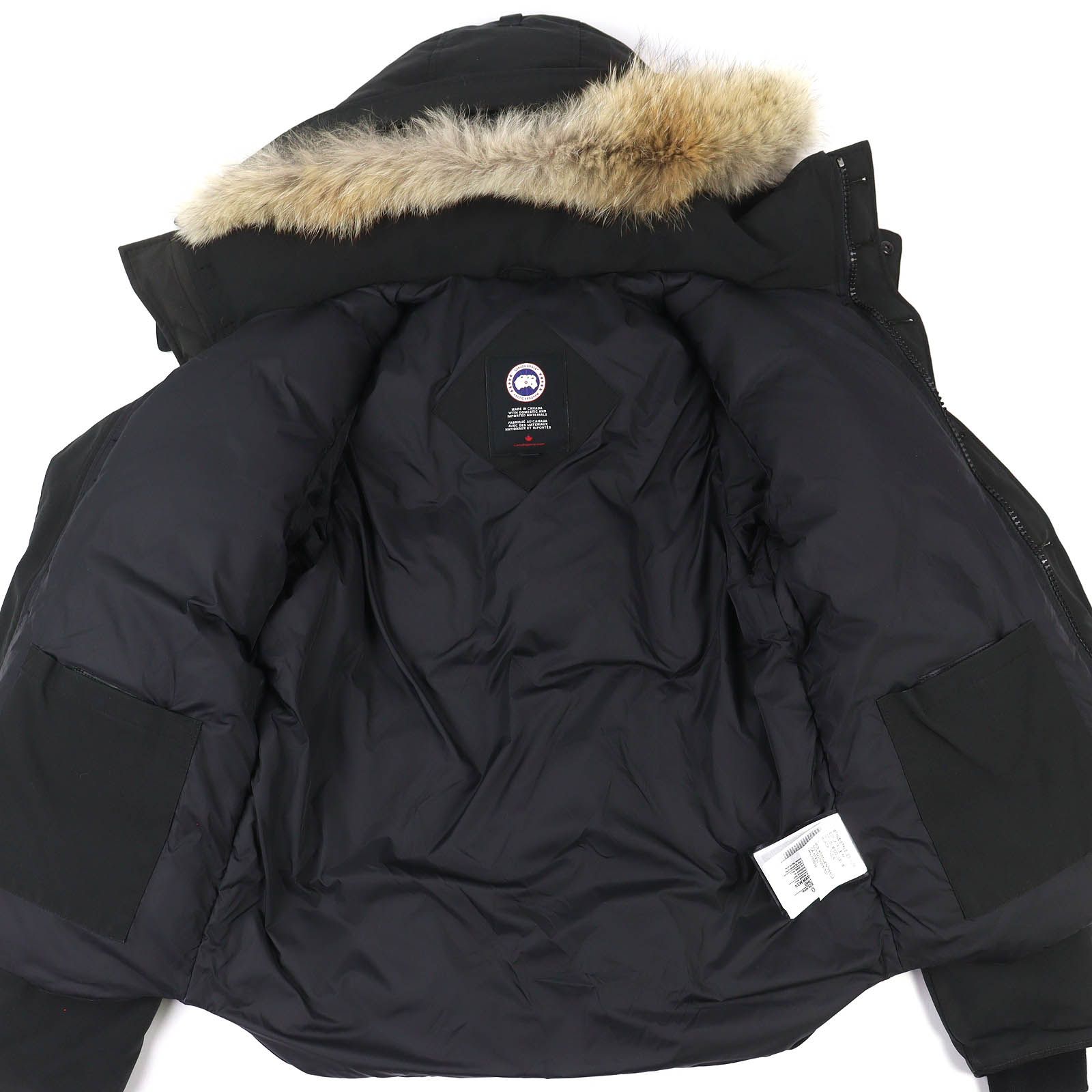 【最高級・美品】カナダグース ラッセルパーカ ワッペンロゴ ダウンジャケット 黒 良品△CANADA GOOSE カナダグース 2301JM RUSSELL PARK ラッセル
