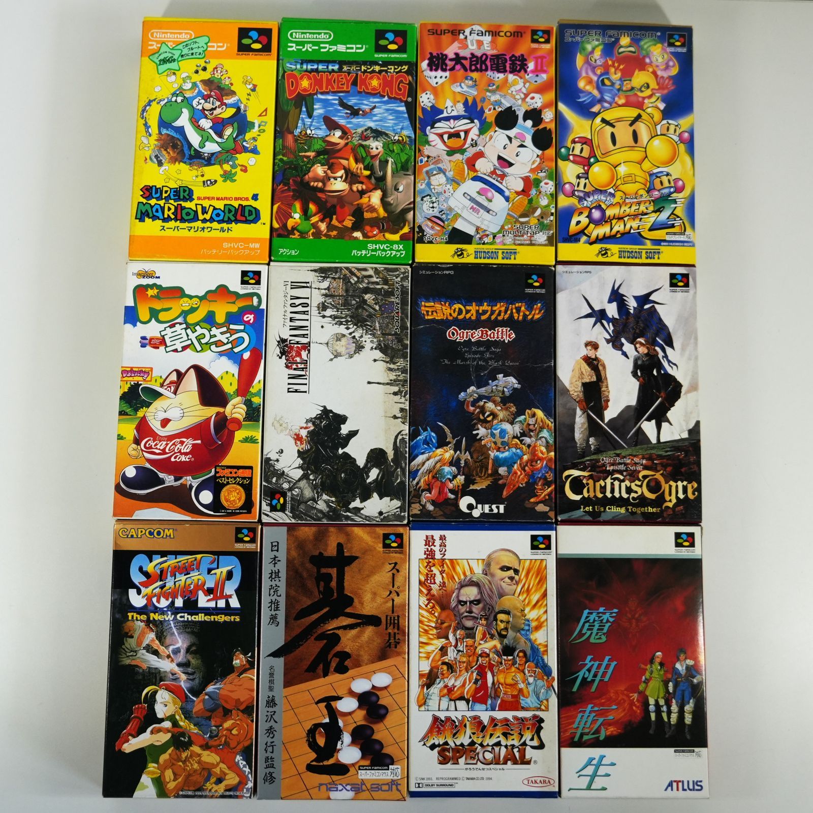 IM] 動作確認済 任天堂 スーパーファミコンソフト 12本セット 箱・説明