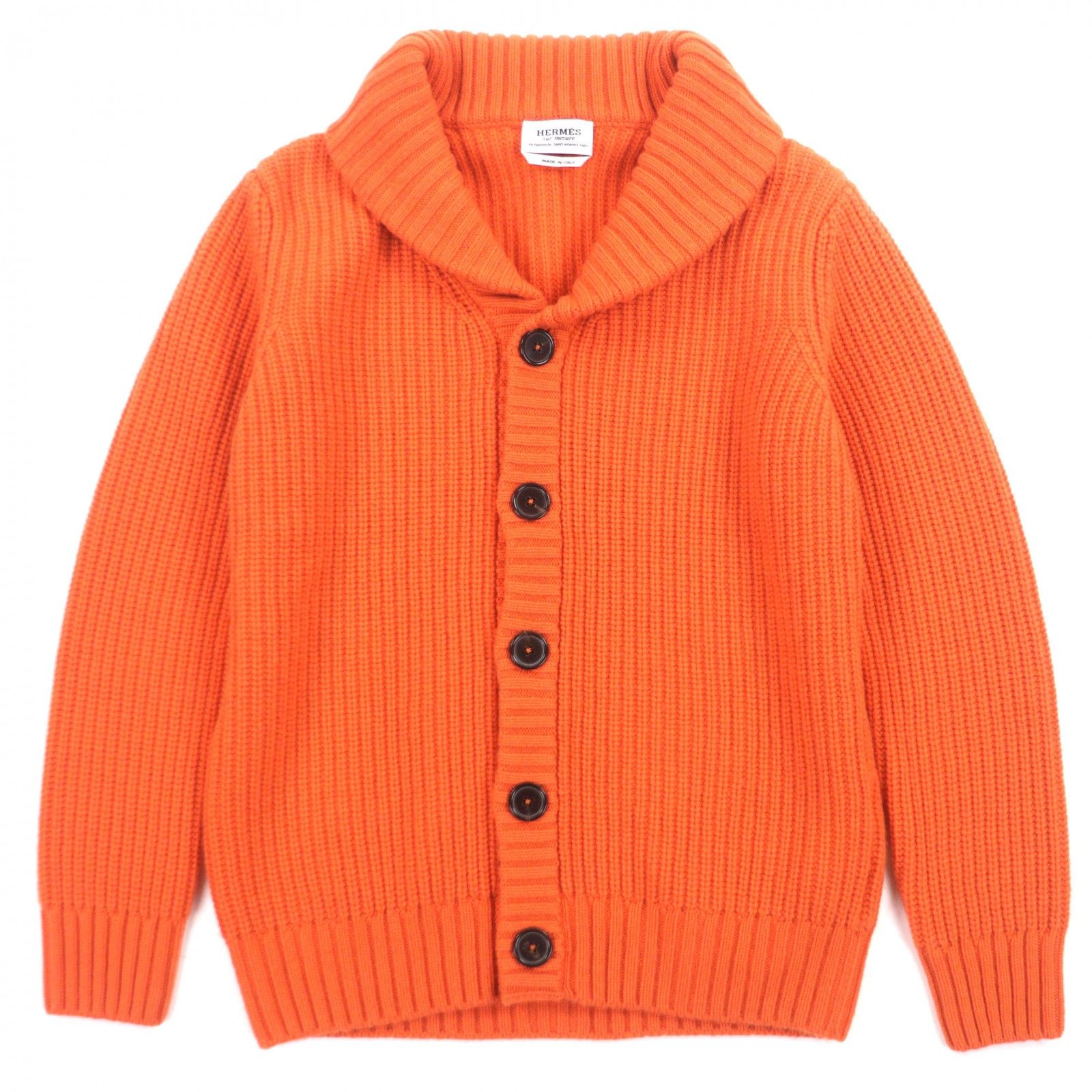 【人気】エルメス☆カシミヤ100% やわらか　ニット　オレンジ 人気】エルメス☆カシミヤ100% やわらか ニット オレンジ HERMES