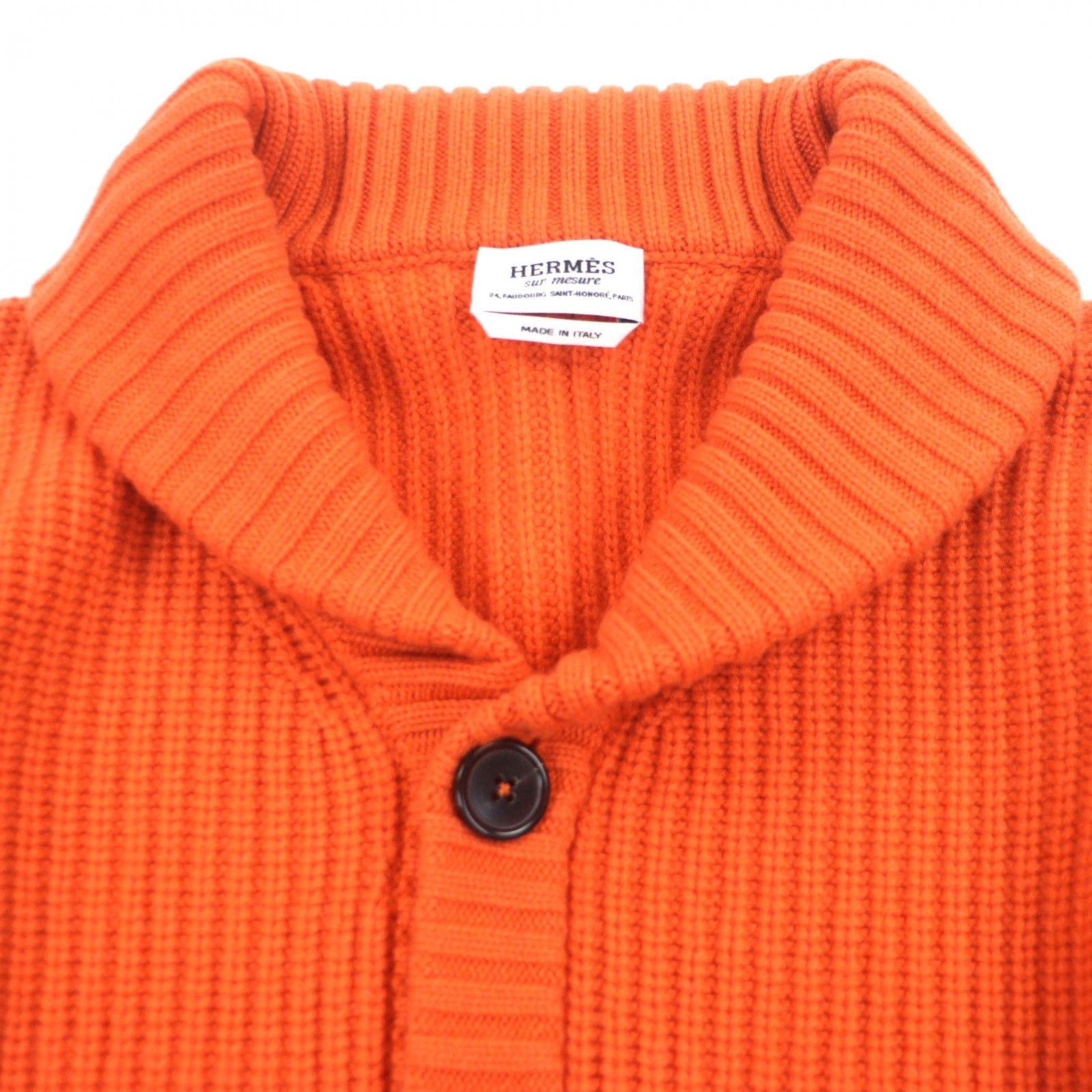 【人気】エルメス☆カシミヤ100% やわらか　ニット　オレンジ 人気】エルメス☆カシミヤ100% やわらか ニット オレンジ HERMES
