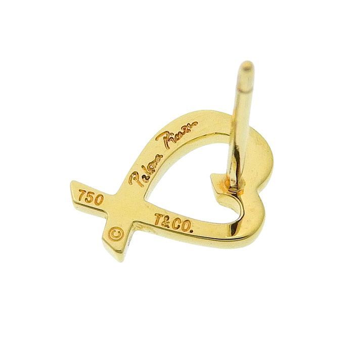 TIFFANY & Co. ティファニー ラビングハート ピアス K18YG 750