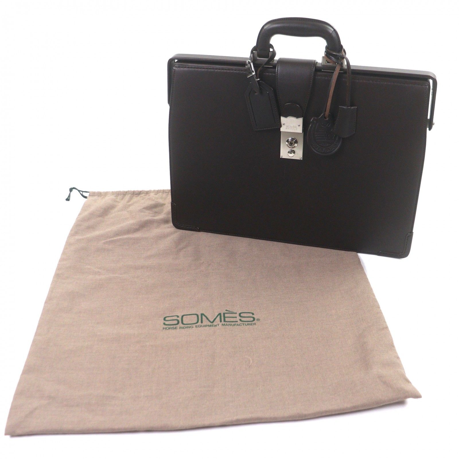 良品▽SOMES SADDLE ソメスサドル エグゼクティブ スリム ダレスバッグ
