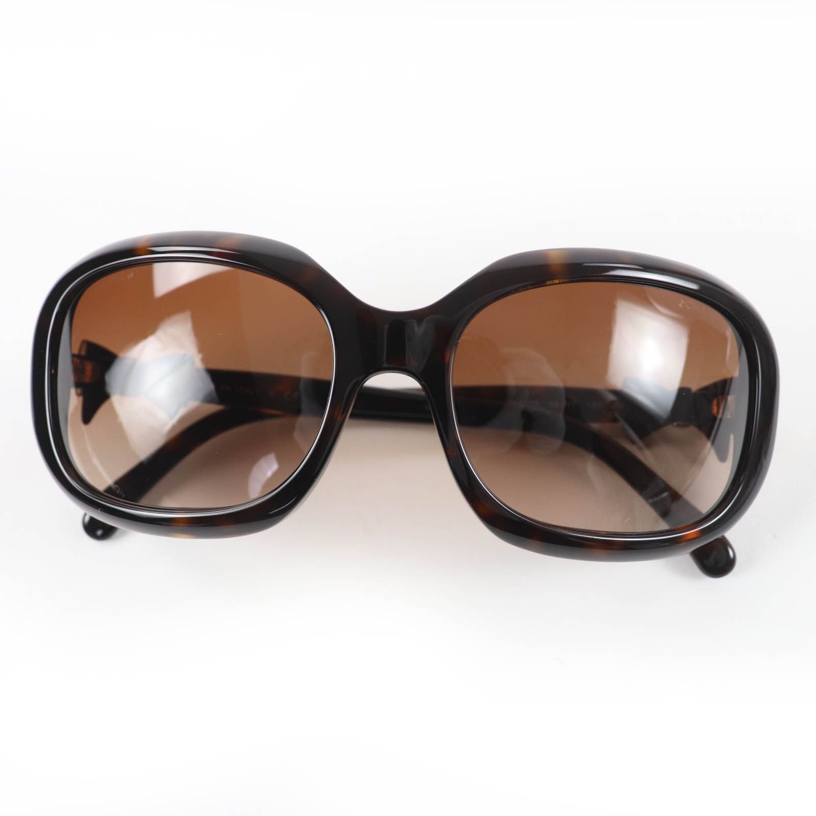 美品☆CHANEL シャネル 5170-A リボン ココマーク サングラス ブラウン