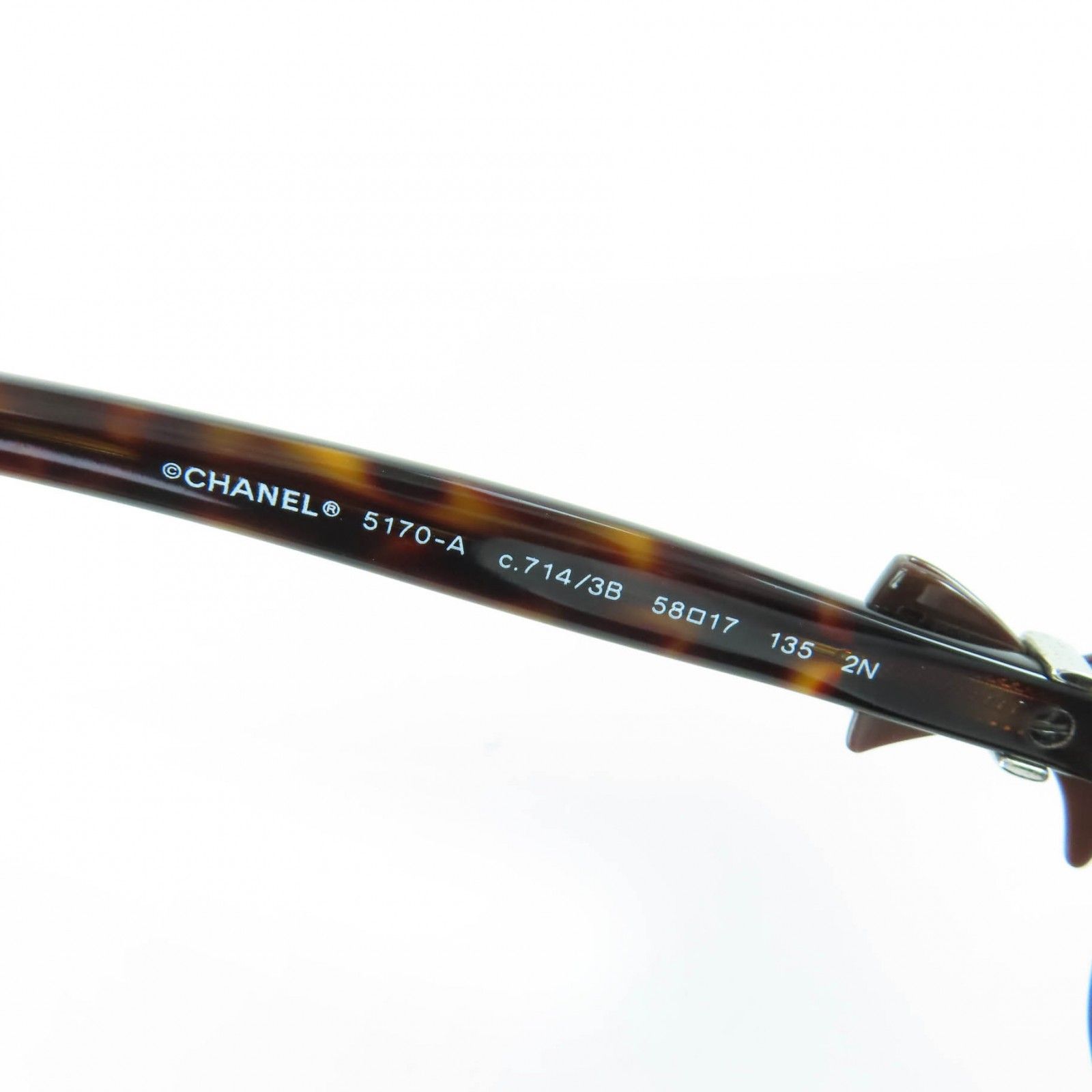 美品☆CHANEL シャネル 5170-A リボン ココマーク サングラス ブラウン