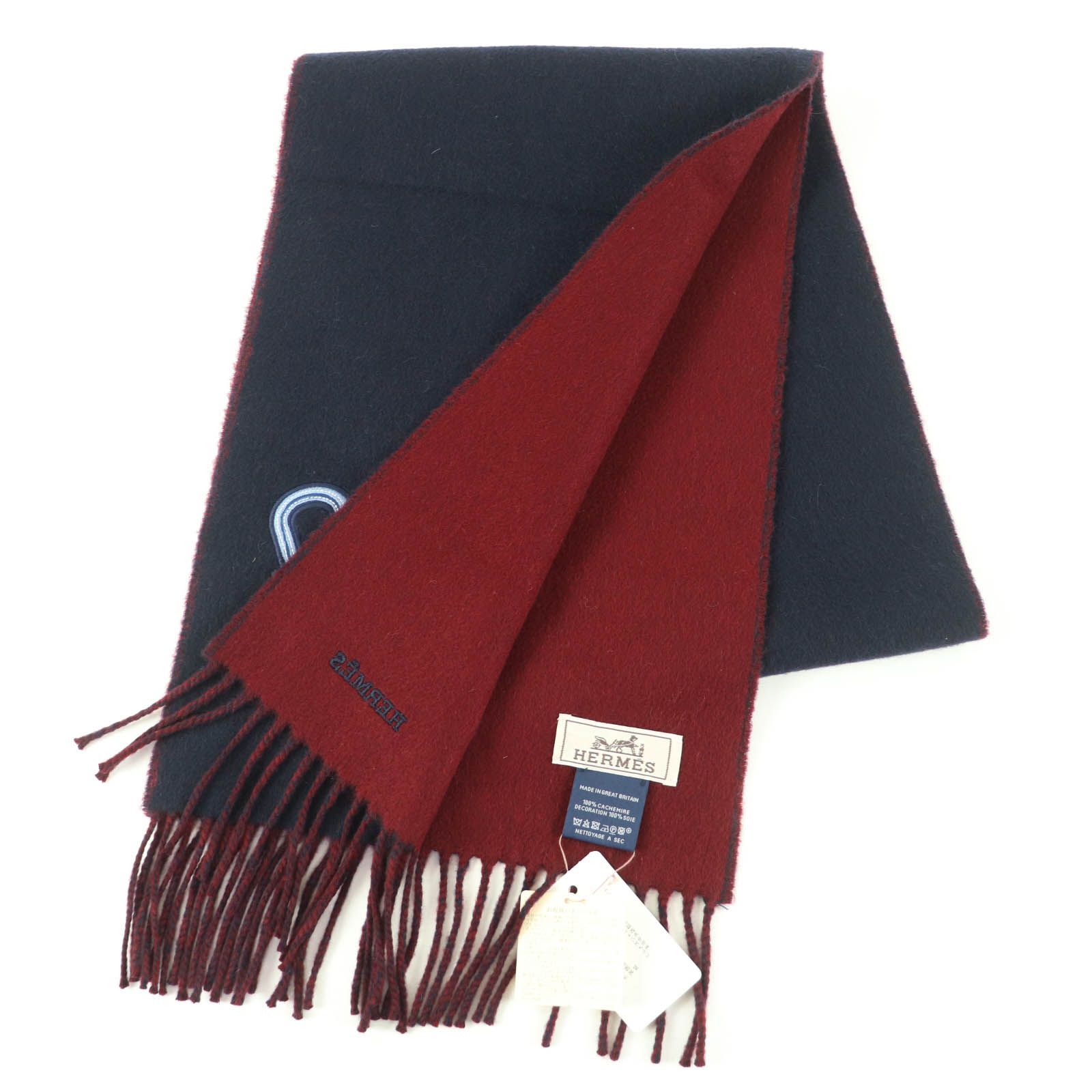 未使用品☆HERMES エルメス 23AW カシミヤ100％ カデナモチーフ