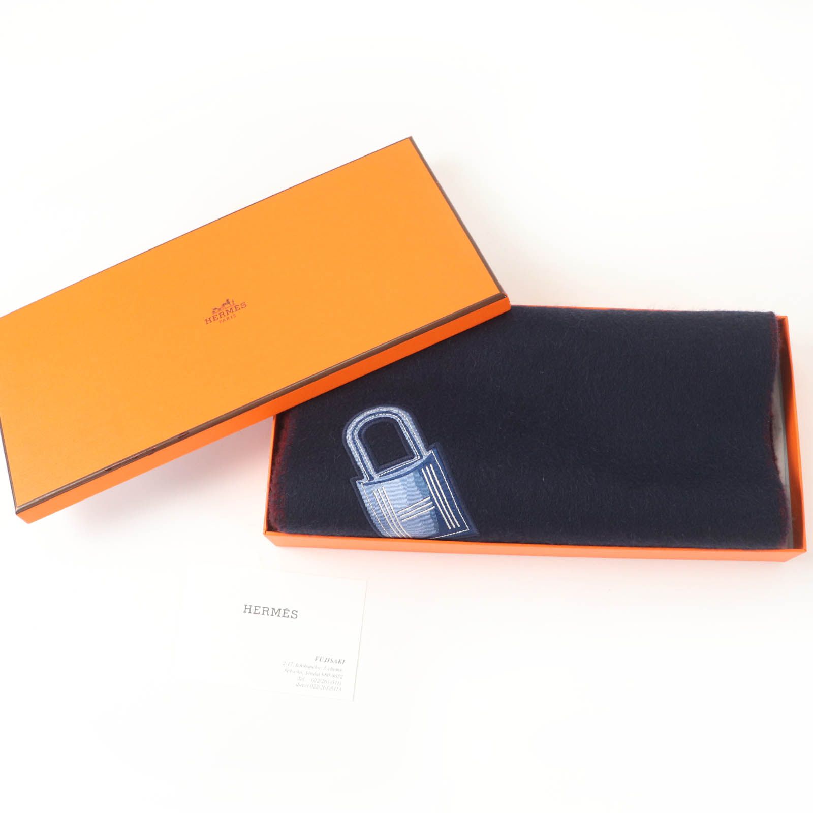 未使用品☆HERMES エルメス 23AW カシミヤ100％ カデナモチーフ