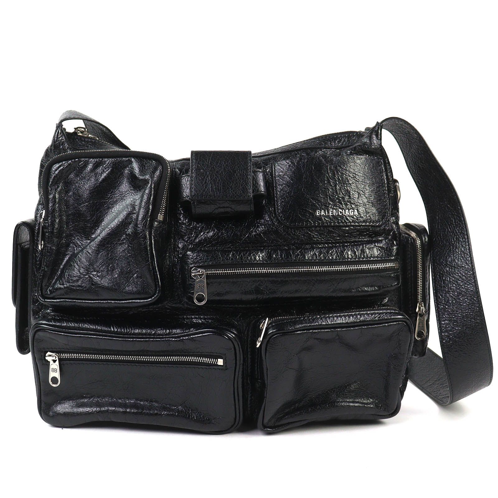 極美品△BALENCIAGA バレンシアガ 785297 スーパービジー レザー