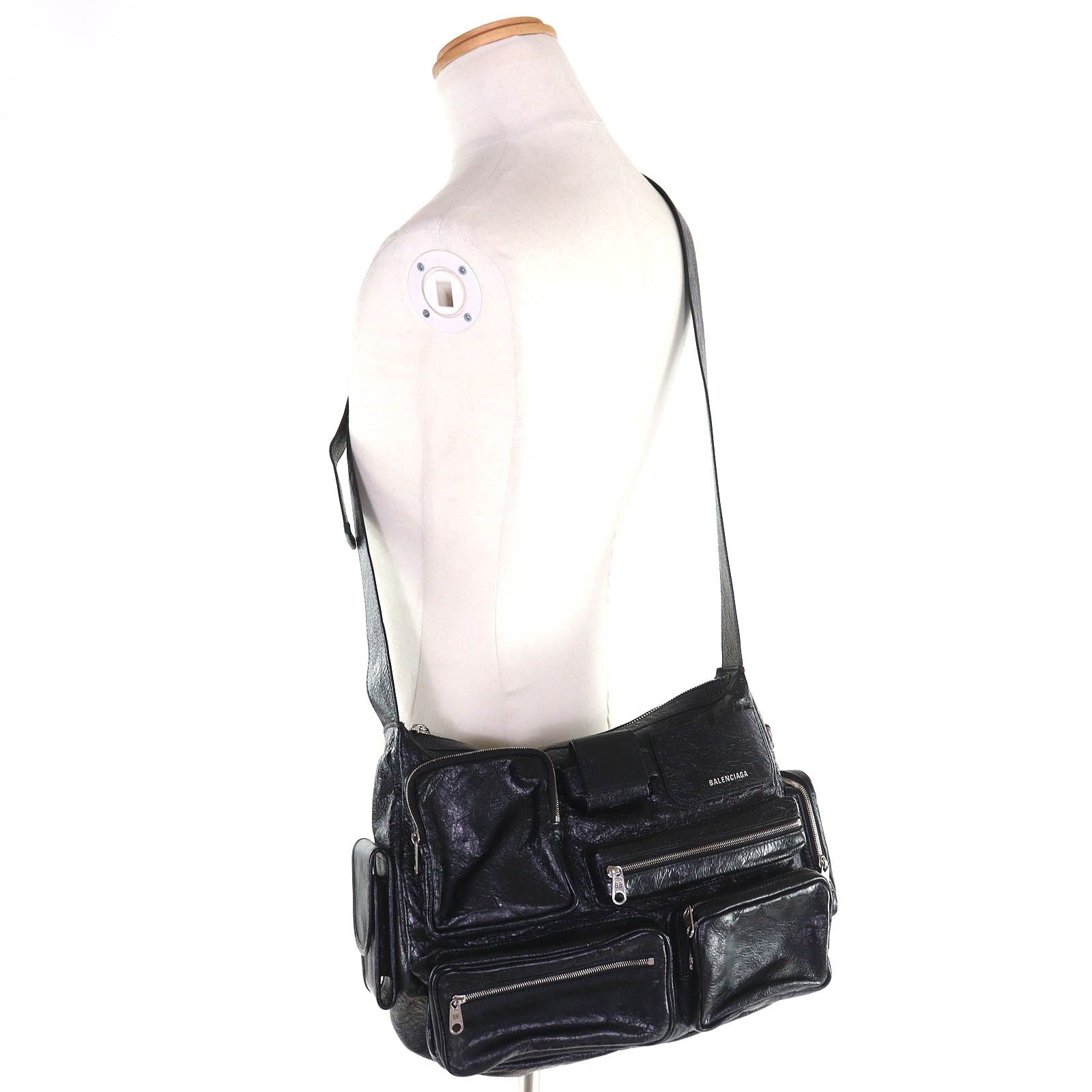 極美品△BALENCIAGA バレンシアガ 785297 スーパービジー レザー