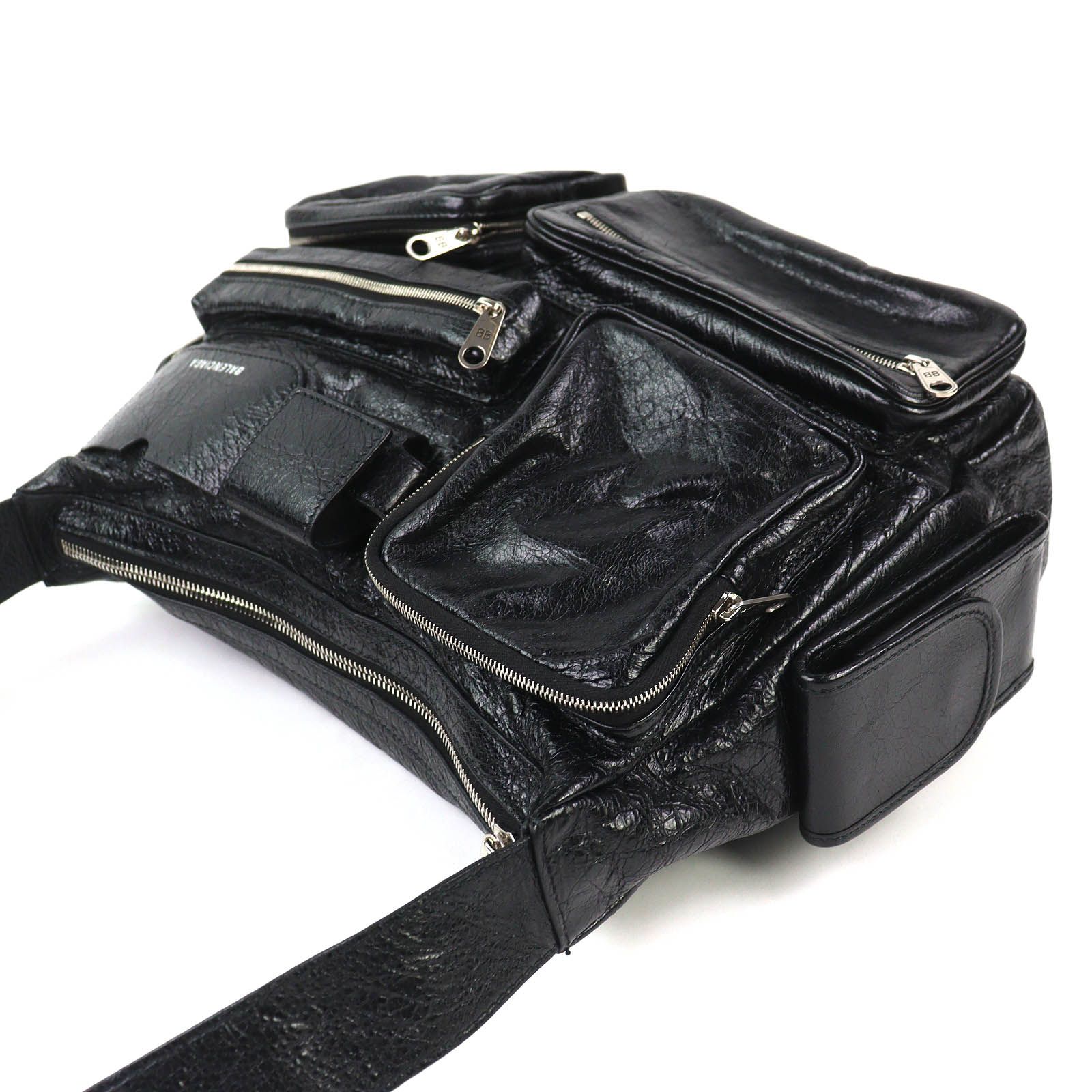 極美品△BALENCIAGA バレンシアガ 785297 スーパービジー レザー