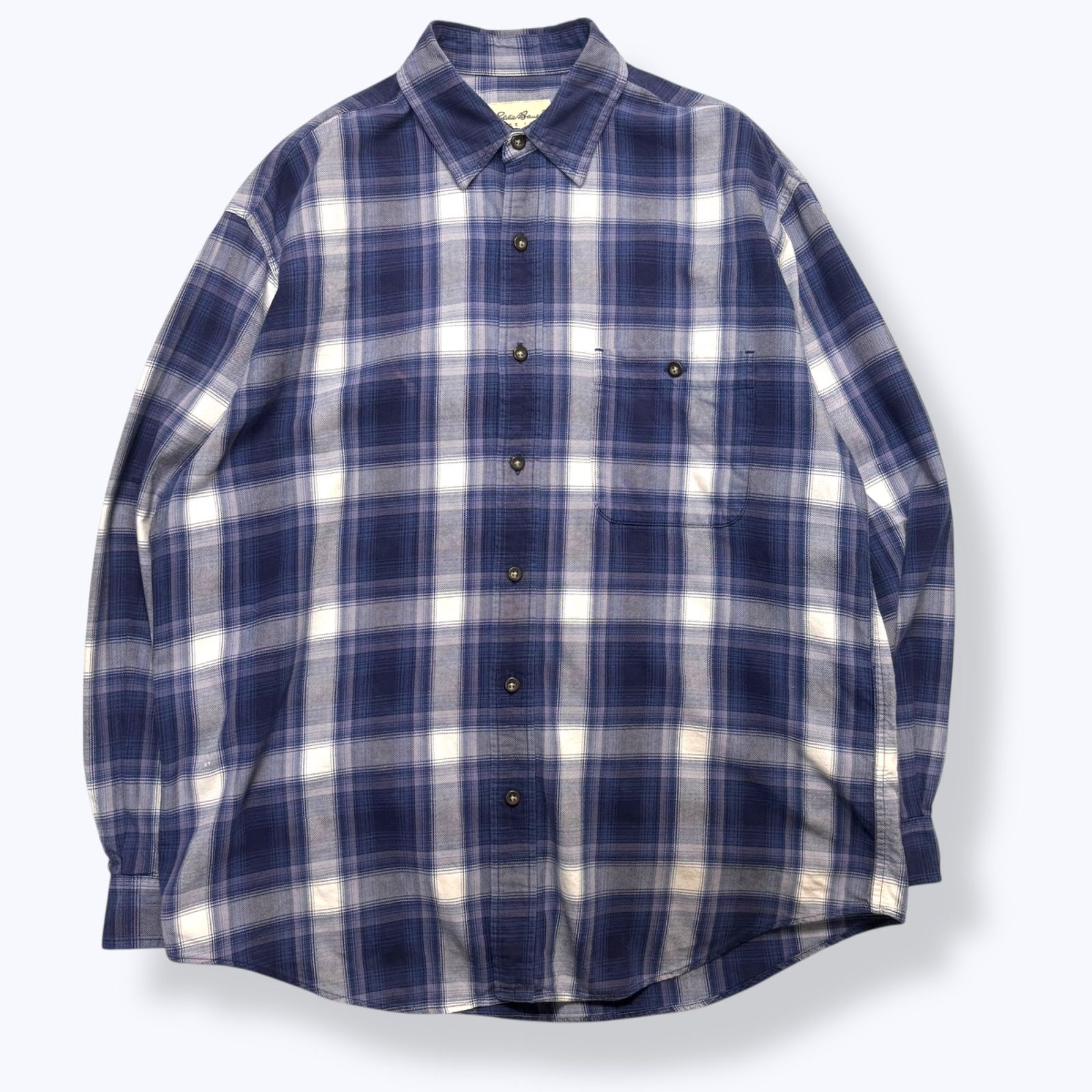 90s Eddie Bauer Shadow Check Shirts 【M】 90年代 エディーバウアー