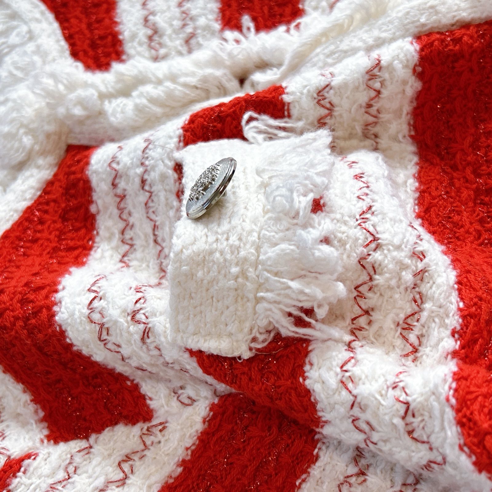 NARACAMICIE/ナラカミーチェ】ノーカラーツィードジャケット フランジ