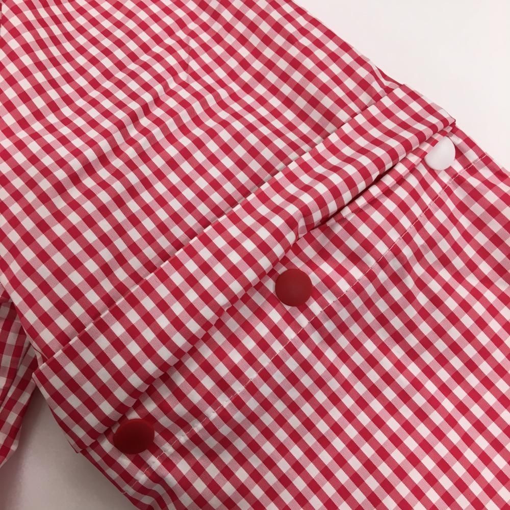 アディダス レインウェア(2WAYジャケット×パンツ) レッド×白 チェック