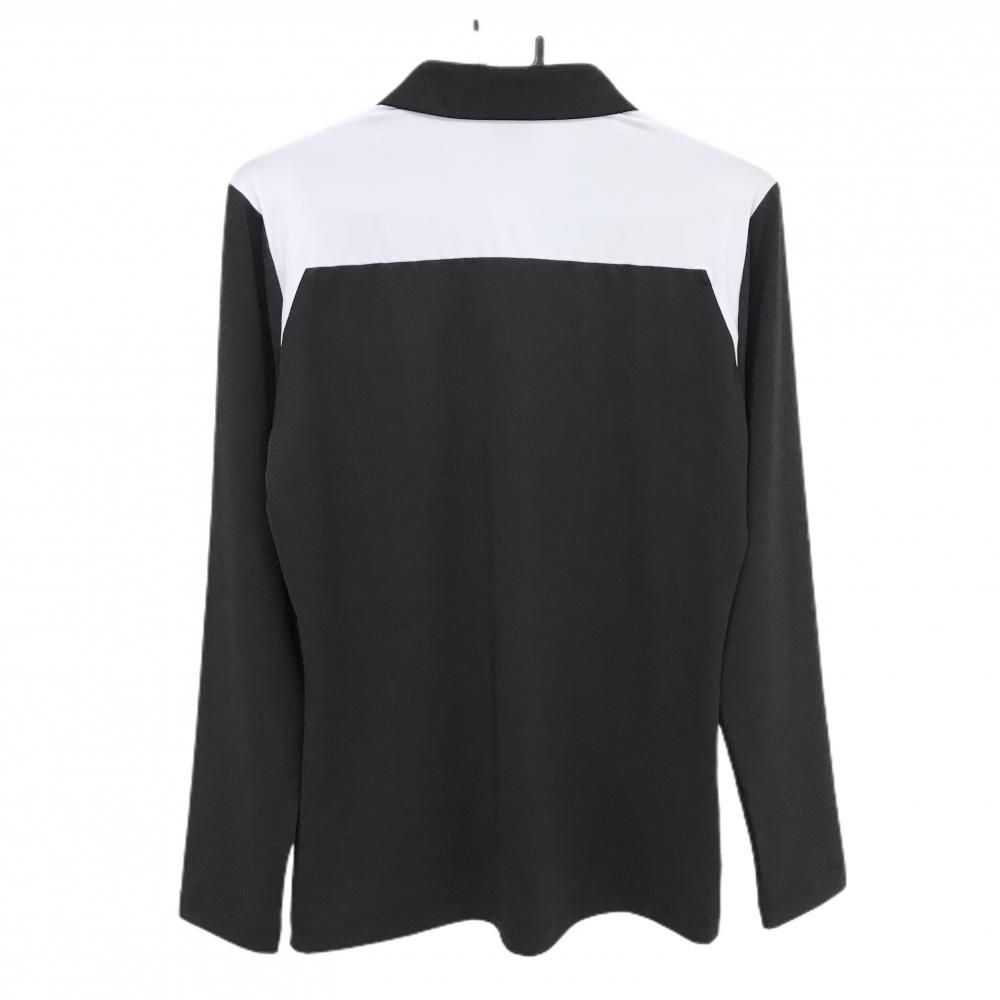 超美品】タイトリスト 長袖ポロシャツ 黒×白 ハーフジップ ロゴ