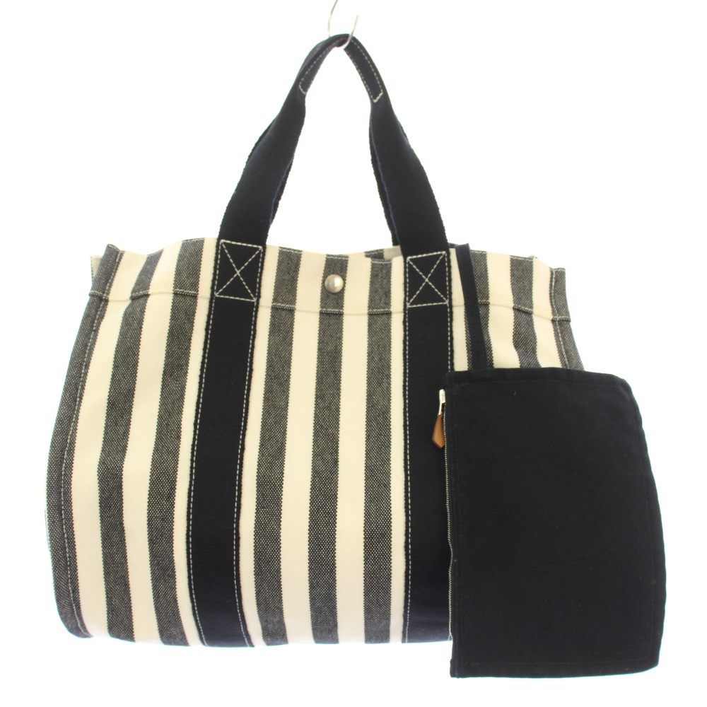 エルメス HERMES カンヌMM トートバッグ ハンドバッグ ストライプ柄