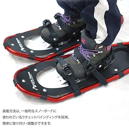 Prairie House スノーシュー 25インチ アルミ製 軽量 男女兼用 収納袋