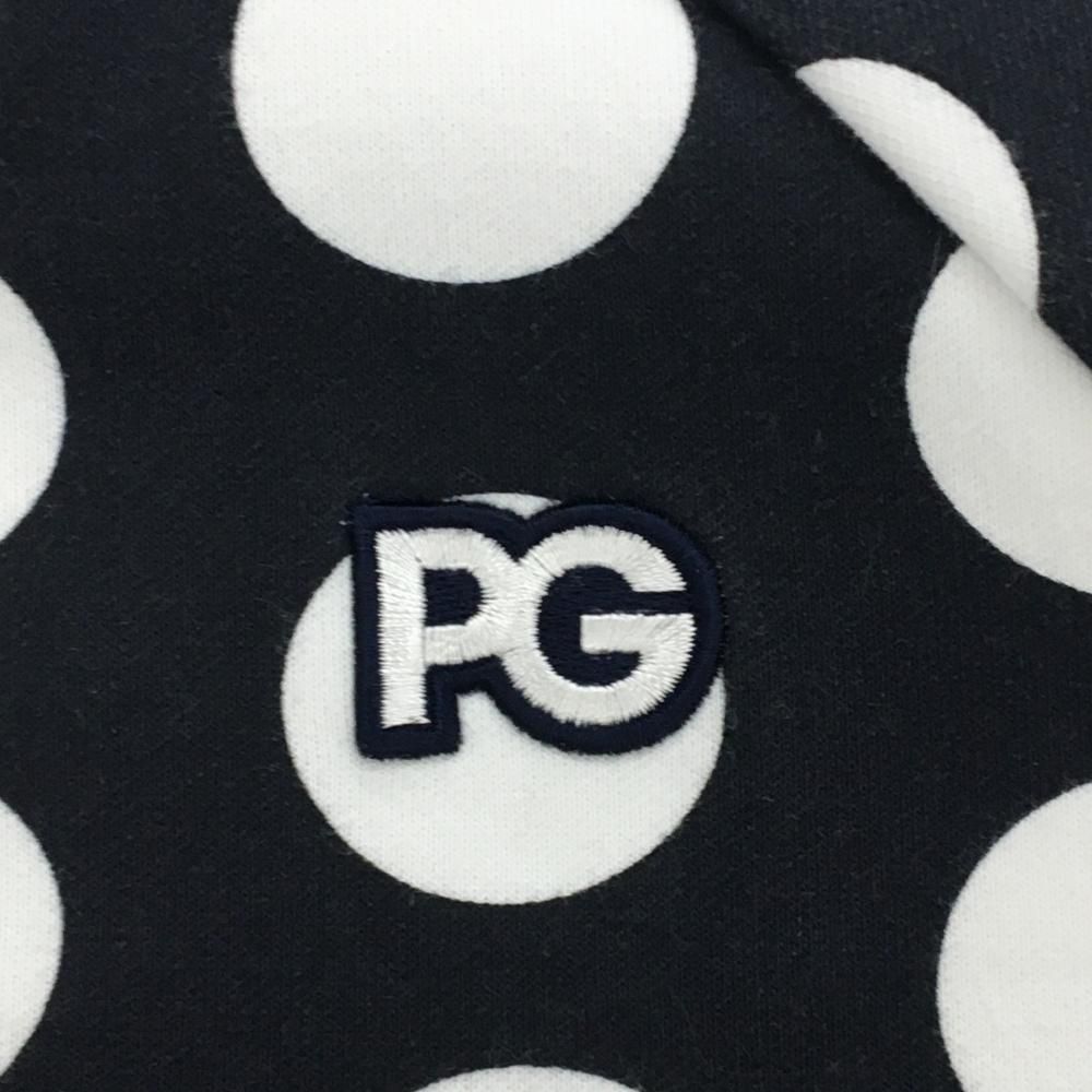 パーリーゲイツ ジャケット ネイビー×白 ドット 裏微起毛 レディース 0