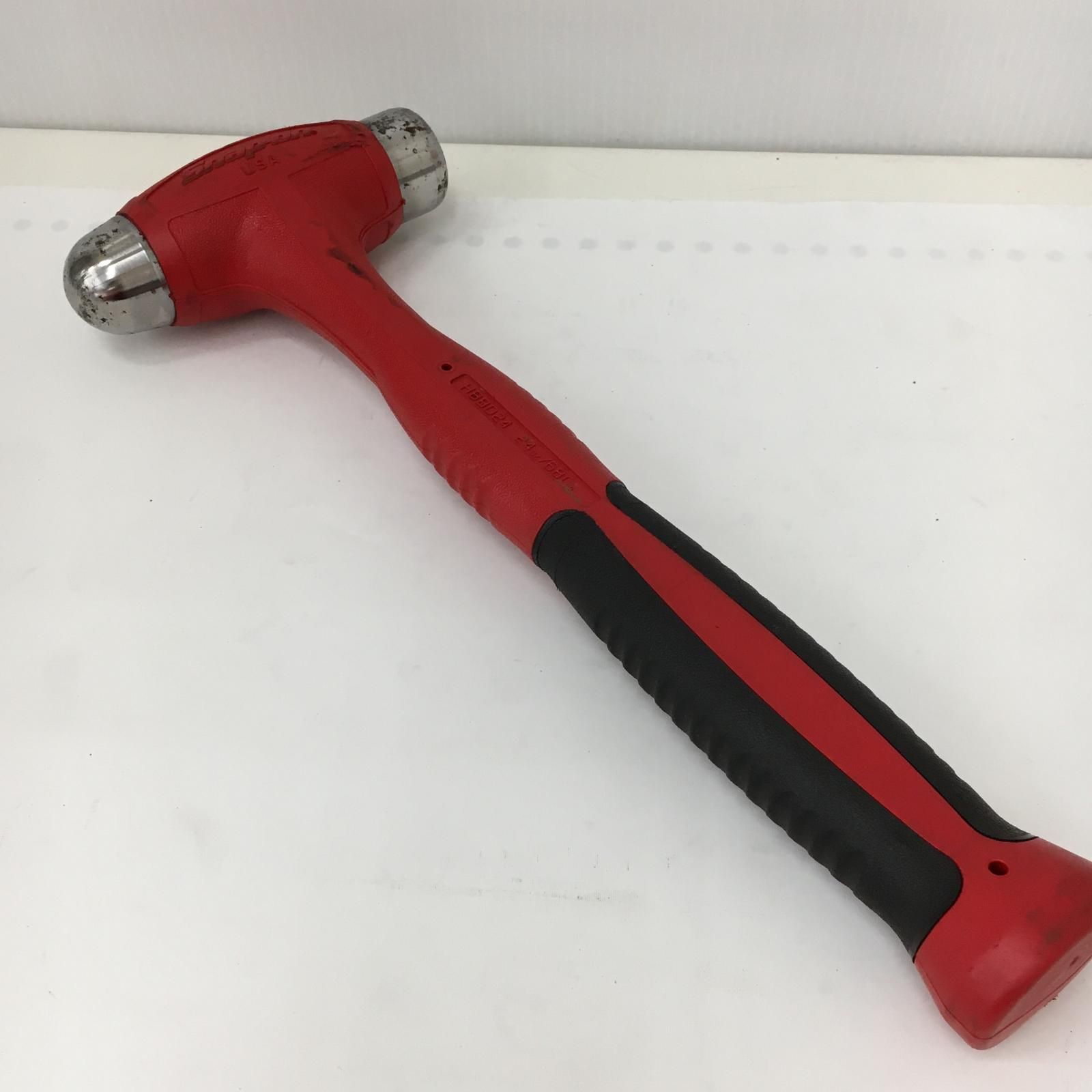 △△Snap on スナップオン ボールピンソフトグリップハンマー24 oz HBBD 24 レッド