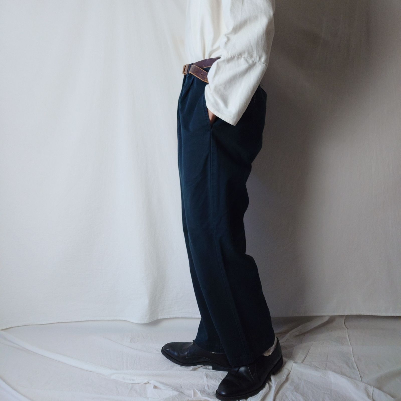 2002年製】DOCKERS ドッカーズ ツータック チノパン ブラックネイビー