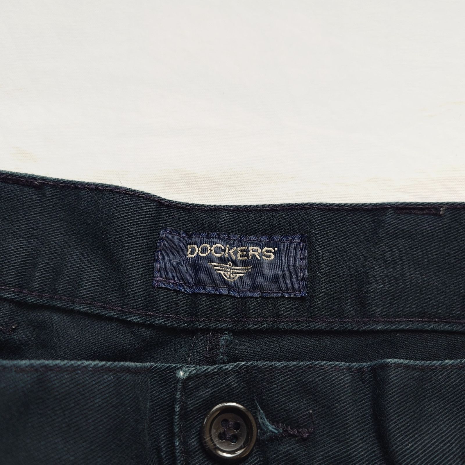 2002年製】DOCKERS ドッカーズ ツータック チノパン ブラックネイビー 