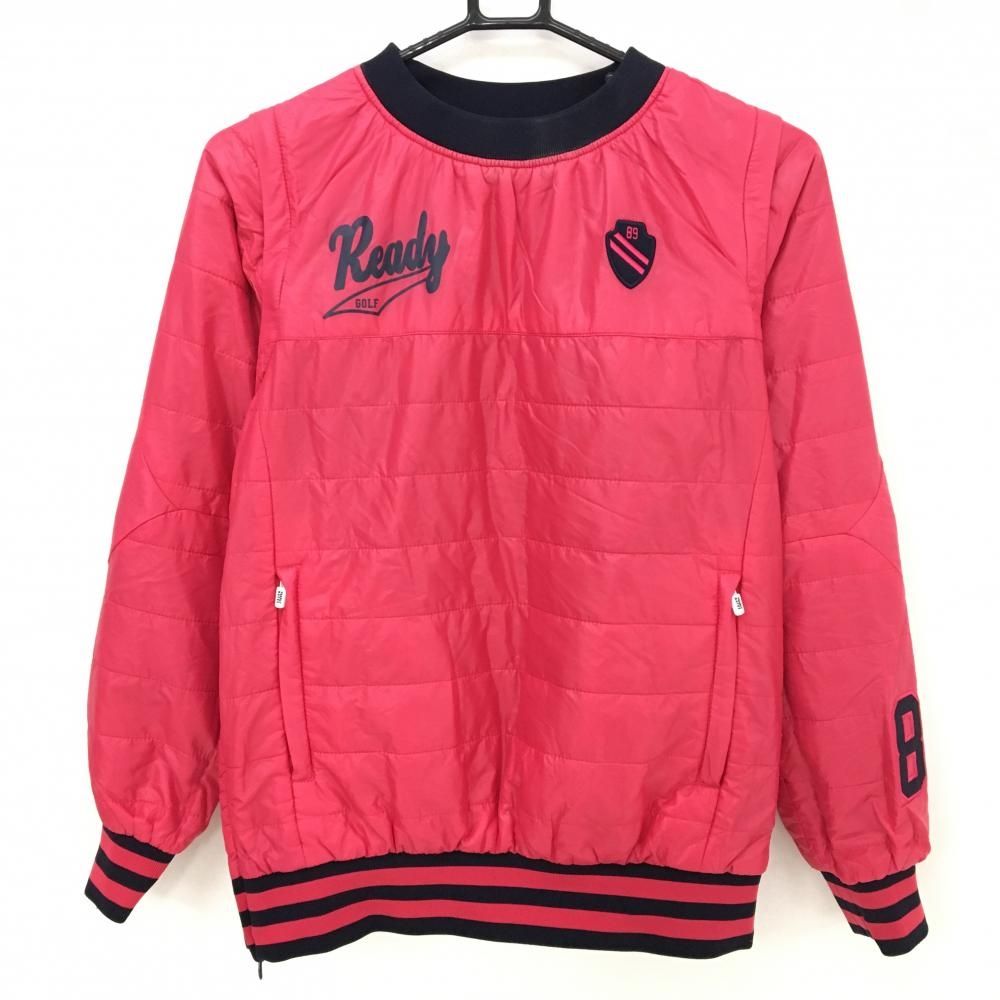 パーリーゲイツ 中綿リバーシブルスニード ネイビー×ピンク 袖着脱可