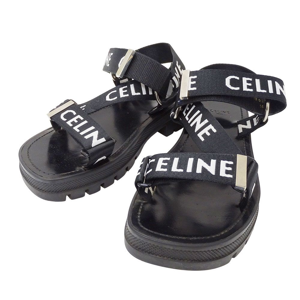 【新品未使用】CELINE ビリー ストラッピー サンダル ブラック 43 CELINE（セリーヌ） サンダル LEO STRAPPY レオ ストラッピー