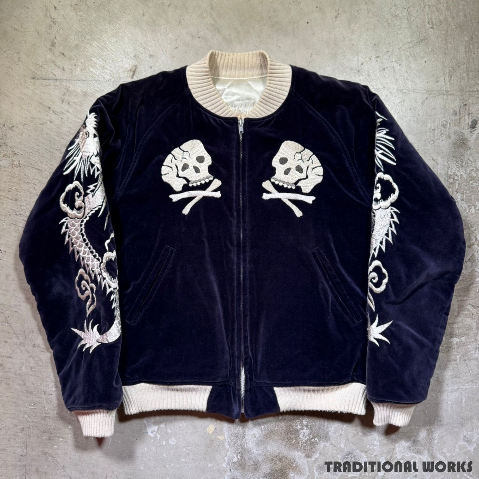 時*音様 THE FLAT HEAD リバーシブルスーベニアジャケット（スカジャ