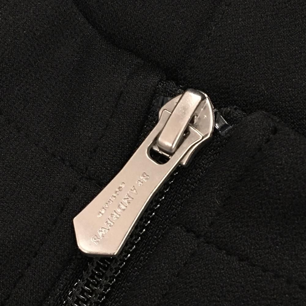 超美品】セントアンドリュース ジップパーカー 黒×白 袖口ロゴ