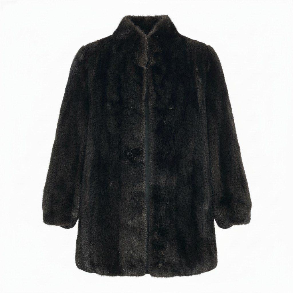 【美品】MINK FUR ミンクファー/ダークミンク/袖太/ファーコート GO4859□ダークミンク*ミンクファー*MINK*リアルファー*最高級本毛皮