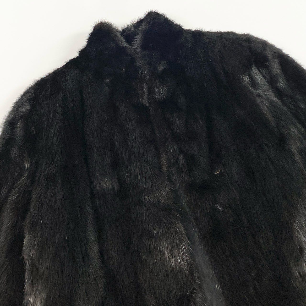 【美品】MINK FUR ミンクファー/ダークミンク/袖太/ファーコート GO4859□ダークミンク*ミンクファー*MINK*リアルファー*最高級本毛皮