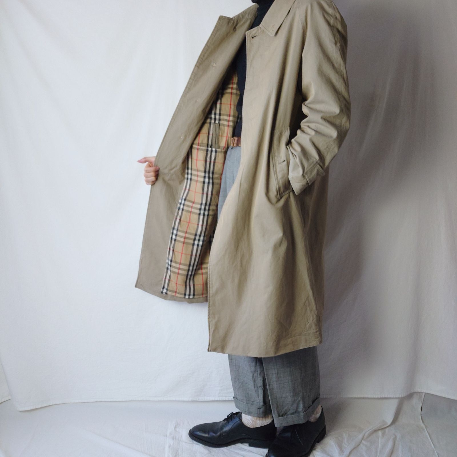 コットン100％】Burberry バーバリー バルマカーンコート 80s