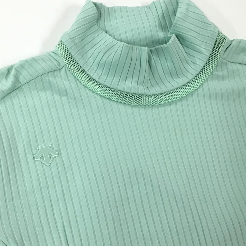 超美品】デサントゴルフ 長袖ハイネックシャツ ミントグリーン 韓国