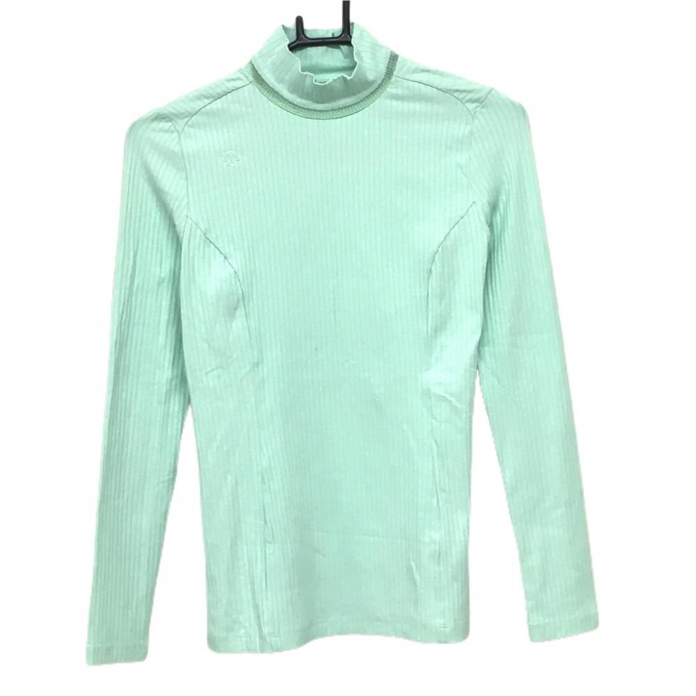 超美品】デサントゴルフ 長袖ハイネックシャツ ミントグリーン 韓国