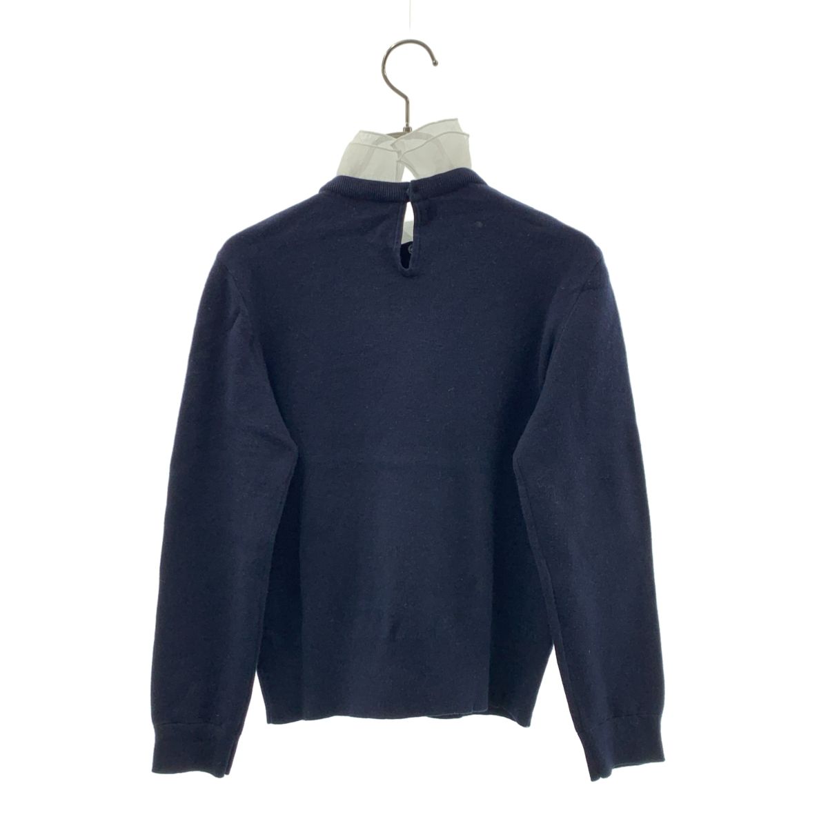 ユナイテッドアローズ　オーガンジープリーツ 4WAY ニット　ネイビー UNITED ARROWS（ユナイテッドアローズ）の「オーガンジープリーツ 4WAY