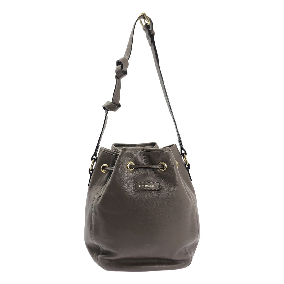 J&M DAVIDSON 黒レザーショルダーバッグ CARNIVAL L カーニバル 