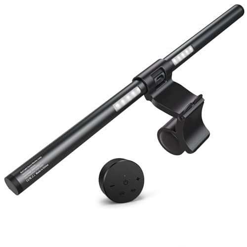 OOWOLF モニターライト バー 41 cm PC 無線リモコン付き 3段階調色 無段階調光 背面ライト付き Ra 95 高演色 目に優しい 記憶機能 タッチコントロール USB給電 モニタ掛け式 デスクライト 在宅 テレワーク 5 ab 1 ad 7 e