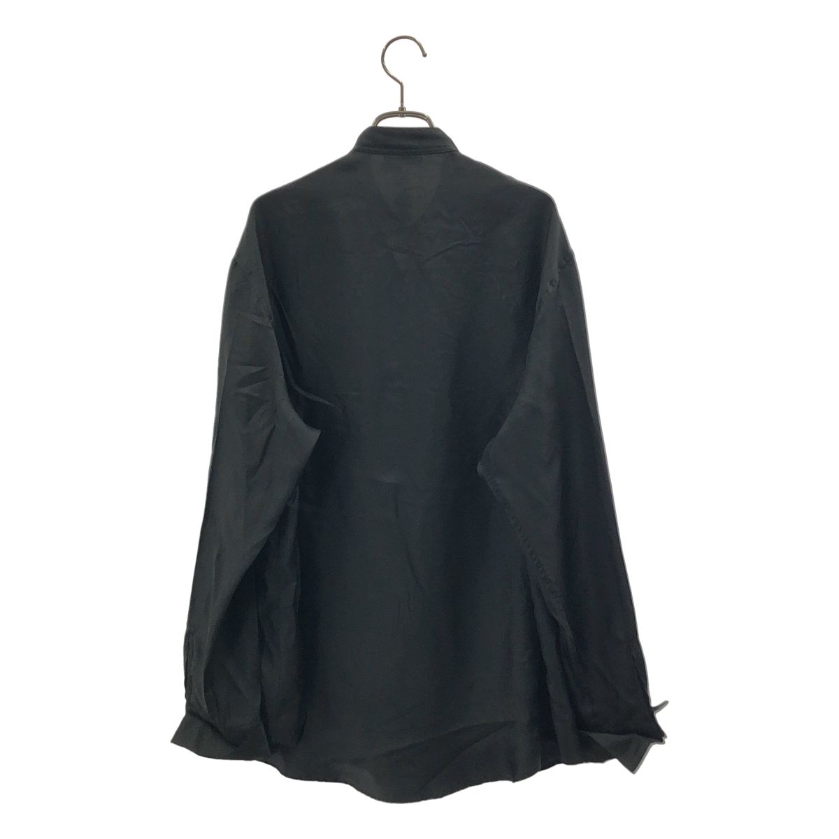 【新品】  LIMI feu / リミフゥ | 2009SS | ポリエステル ピンタック バンドカラーシャツ | S | ブラック | レディース LIMI feu / リミフゥ | 2009SS | ポリエステル ピンタック バンド