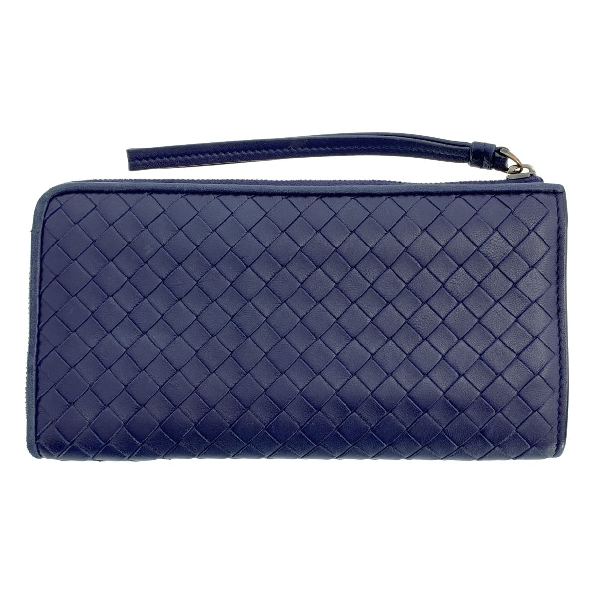 ⭐️極美品⭐️　ボッテガヴェネタ　イントレチャート　ロングウォレット　ネイビー BOTTEGA VENETA / ボッテガヴェネタ | レザー ラウンドジップ イントレ