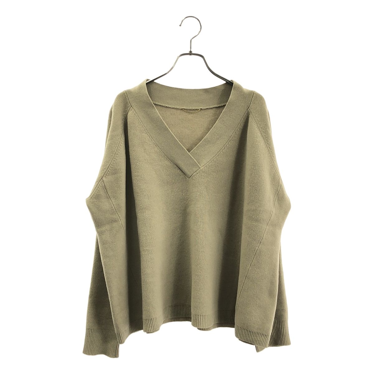 ドゥーズィエムクラス　ミドルゲージVプルオーバー　ニット　ウール　カシミヤ　茶色 Deuxieme Classe（ドゥーズィエムクラス）の「ミドルゲージVプル