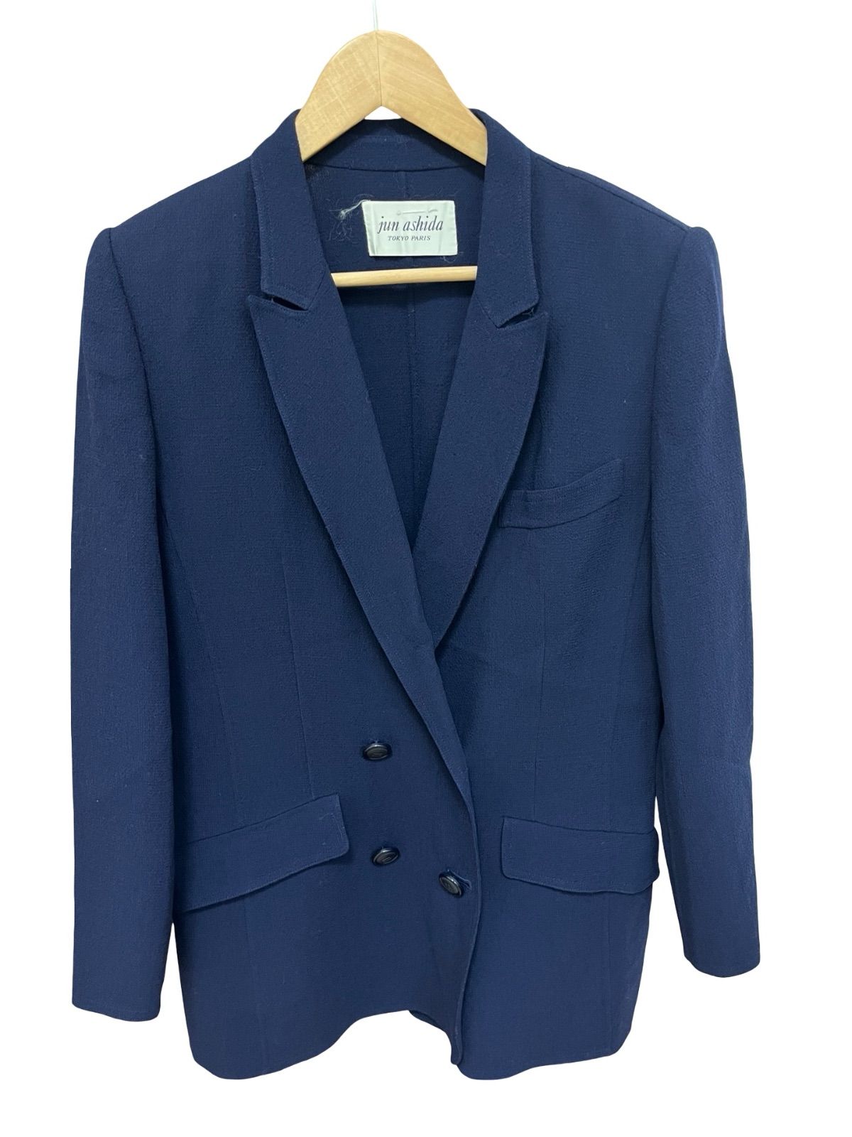 Z1729 jun ashida ジュンアシダ テーラードジャケット ダブル ネイビー
