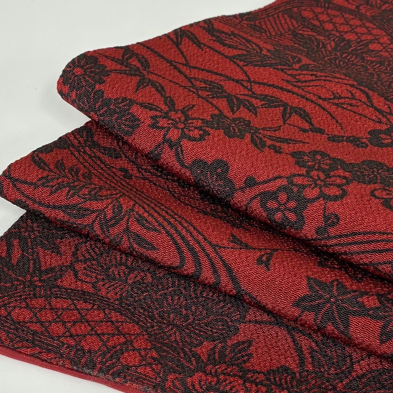 年末年始セール！　小紋　藍染　リーフ模様　裄67cm 正絹 小紋 藍染 リーフ模様 裄67cm 正絹 新古品】 小紋 着物 未使用 正絹