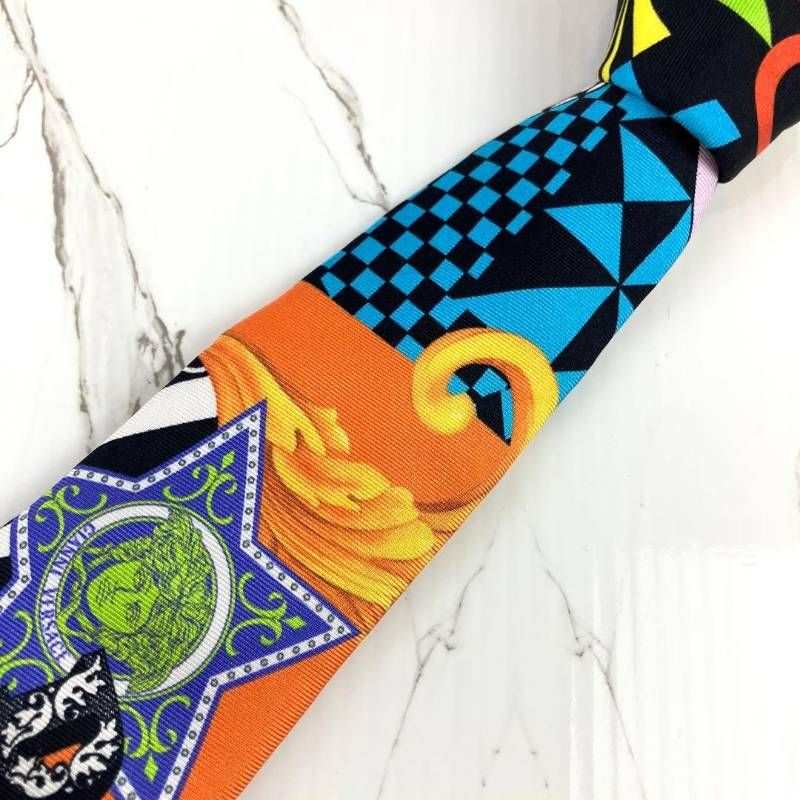 VERSACE バロック メデューサ ネクタイ 3本セット 美品 ヴェルサーチ ネクタイ メデューサ ロゴ バロック カリグラフィー