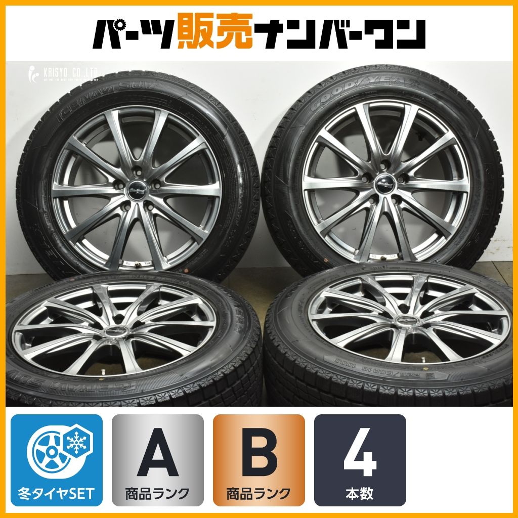 程度良好】ユーロスピード 18in 7.5J +38 PCD114.3 アイスナビSUV 225