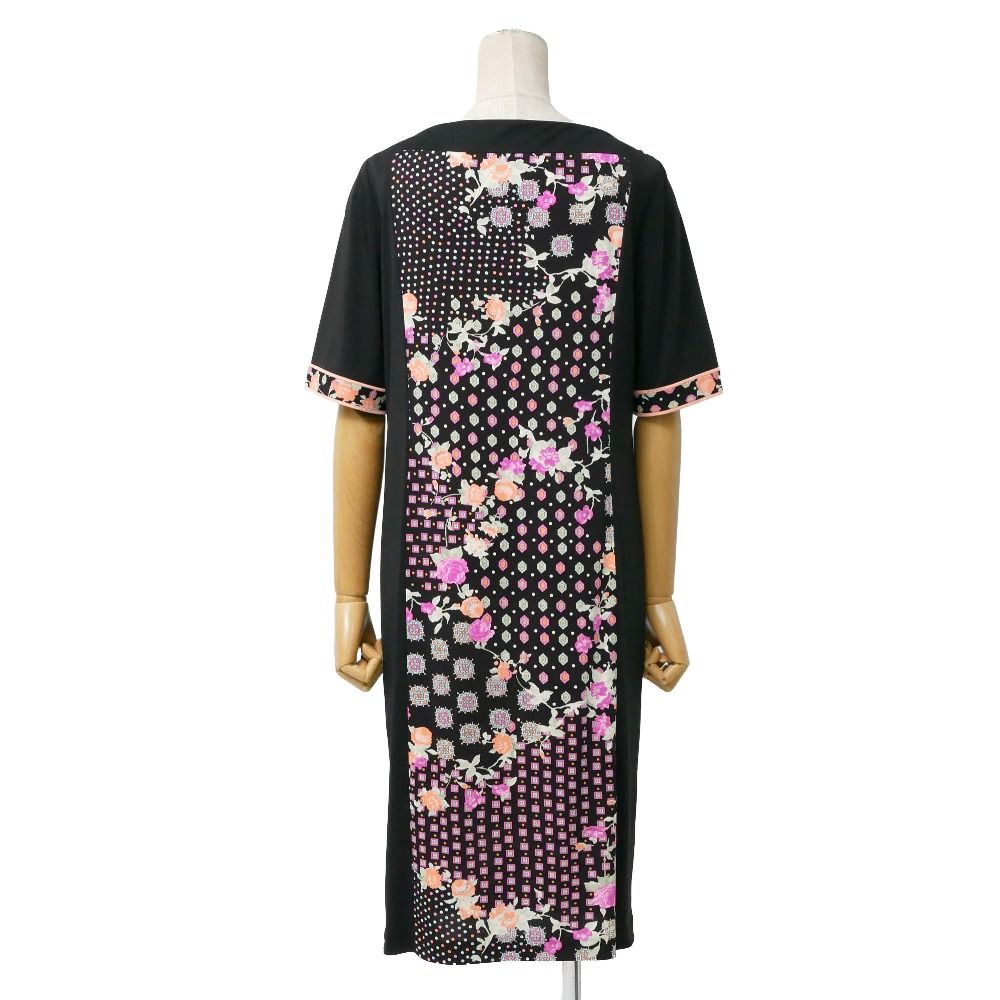 □美品□LEONARD レオナール ワンピース サイズ3 カンカン ストレッチ