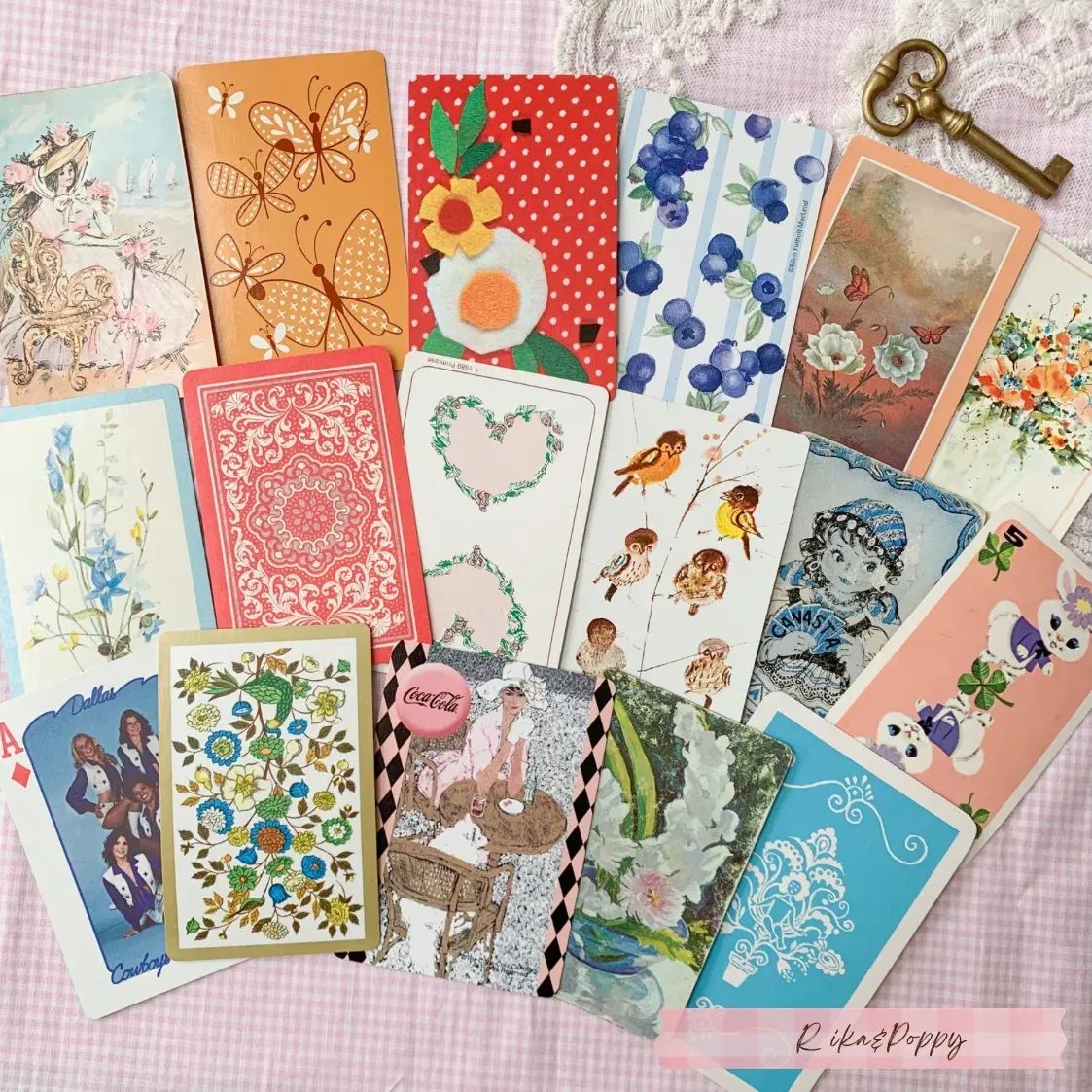 ヴィンテージカード トランプ 紙もの ガーリ系 まとめ売り ジャンク